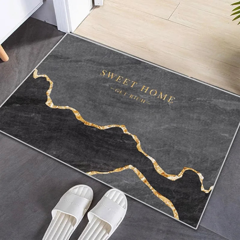 Afralia™ Soft Velvet Bathroom Rug: Absorbent, Non-Slip, Quick-Drying, Easy to Clean Carpet