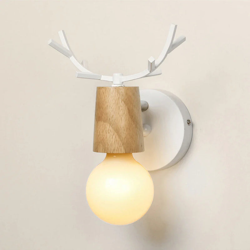 Afralia™ Antlers Vintage Wall Sconce Lights Wood Wall Lamps Fixture Indoor Lighting