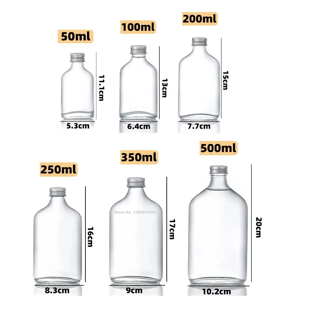 Afralia™ Clear Glass Beverage Bottles: Reusable for Juicing, Smoothies, Kombucha, Tea, Milk, and Wine