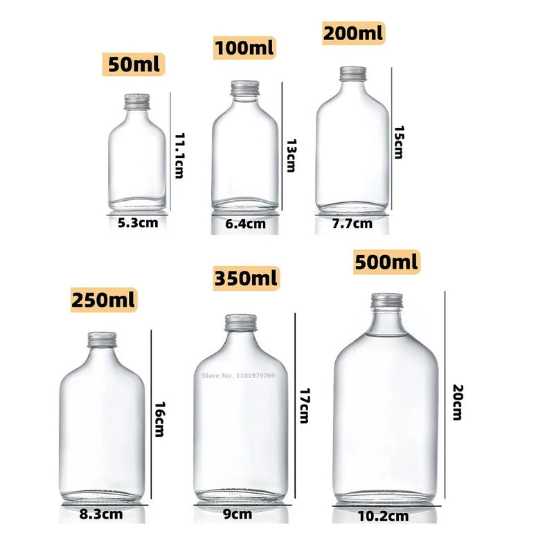 Afralia™ Clear Glass Beverage Bottles: Reusable for Juicing, Smoothies, Kombucha, Tea, Milk, and Wine