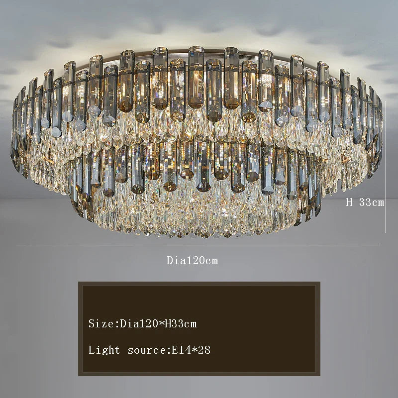 Afralia™ Nordic Luxury Round Vintage Ceiling Light for Living Room