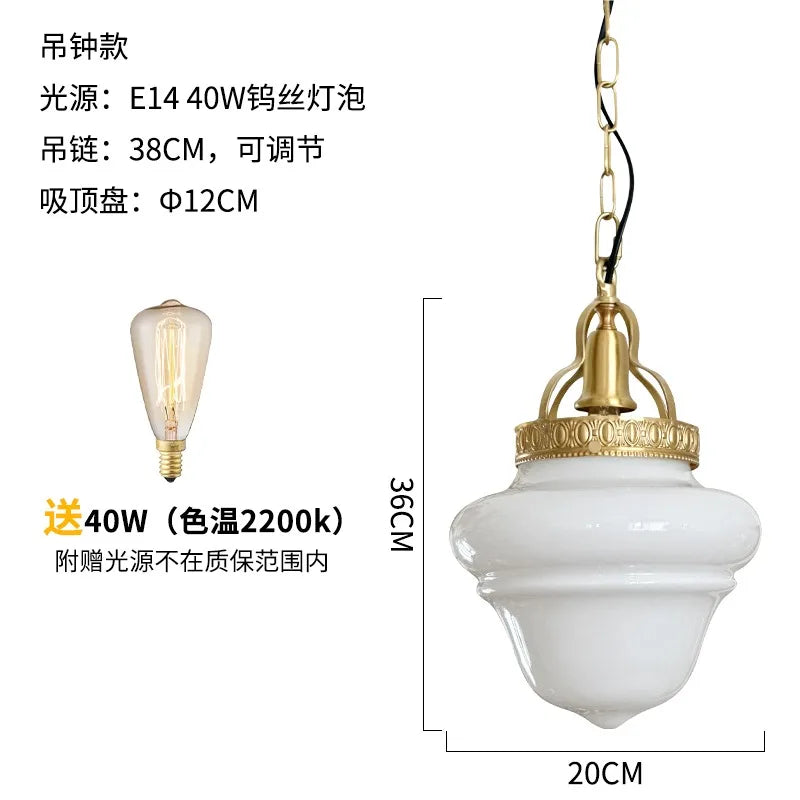 Afralia™ Gold Lustre Glass Pendant Light LED E14 for Restaurant Bar Bedroom