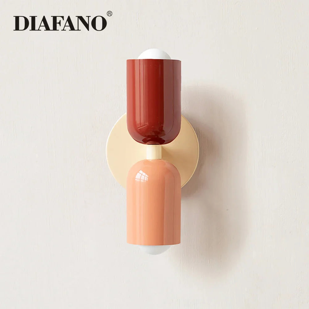 Afralia™ Macaron LED Wall Lamp for Kids Room Decor & Minimalist Living Room Lighting