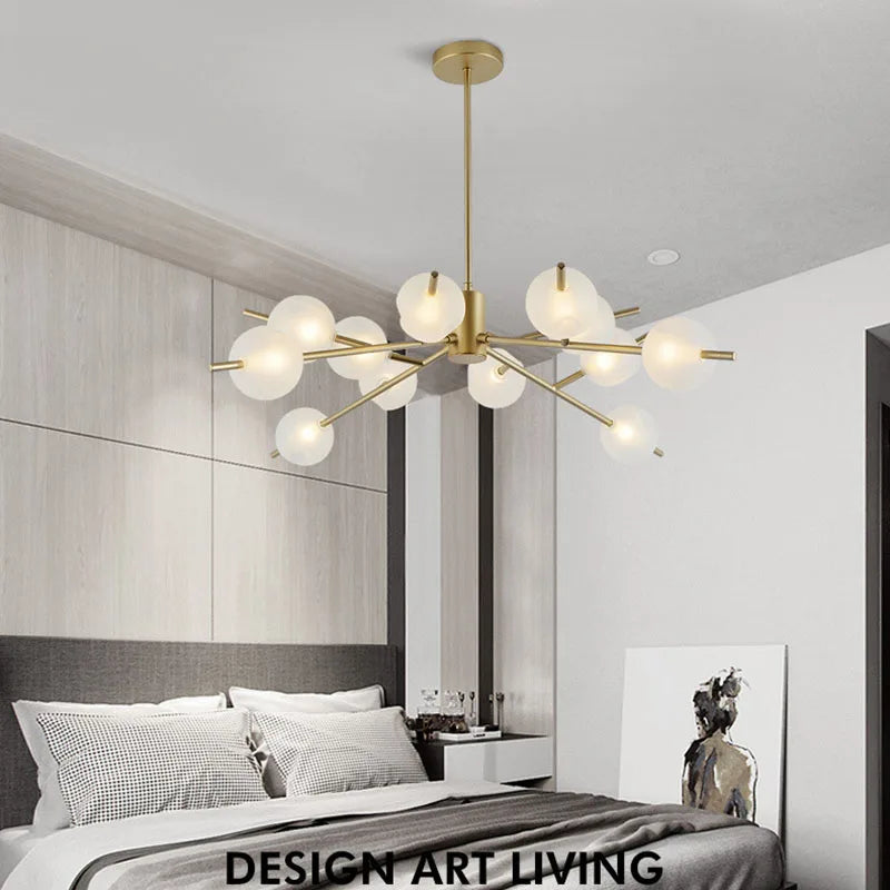 Afralia™ Magic Bean Bubble Glass Chandeliers: Modern Nordic Design for Living Room & Restaurant Lighting