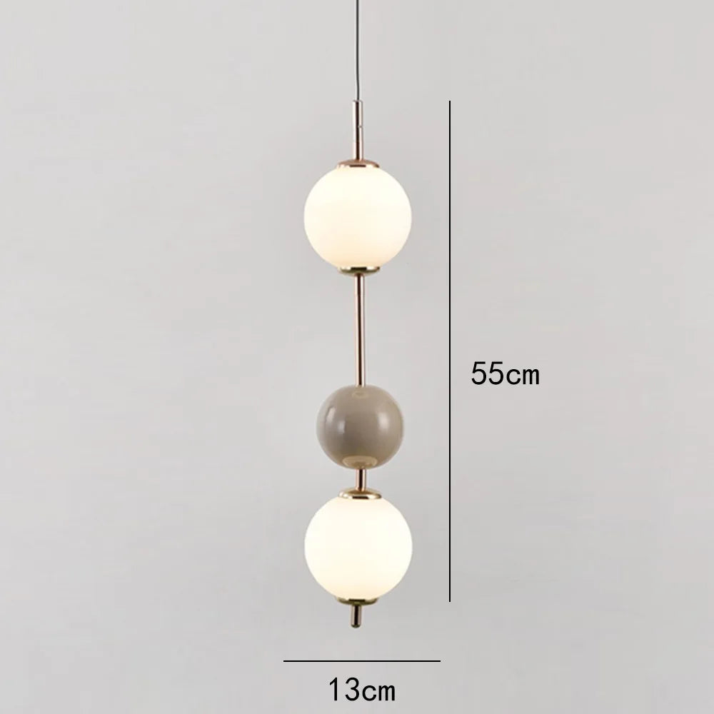 Afralia™ Glass Ball LED Pendant Light for Living Dining Bedroom
