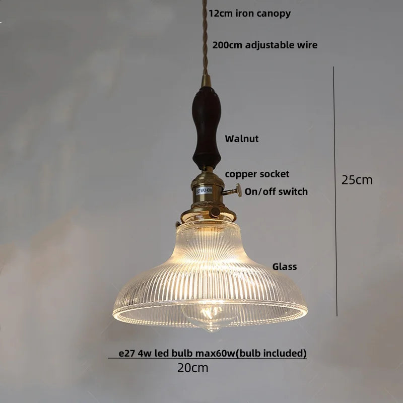 Afralia™ Nordic LED Glass Pendant Light Fixture with Adjustable Wire for Study & Dining Room