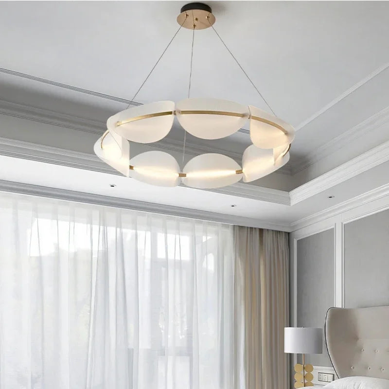 Afralia™ Scandinavia Ring Pendant Acrylic Chandelier Ceiling Light for Living Dining Room