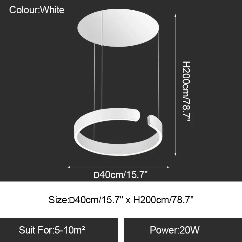Afralia™ LED Ring Chandelier: Modern Dining Room Table Lighting & Home Decoration