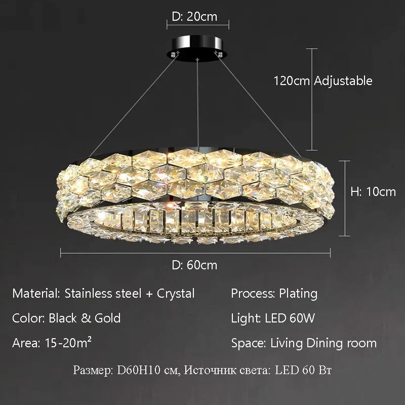 Afralia™ Modern Crystal Chandelier for Elegant Living Room Decor