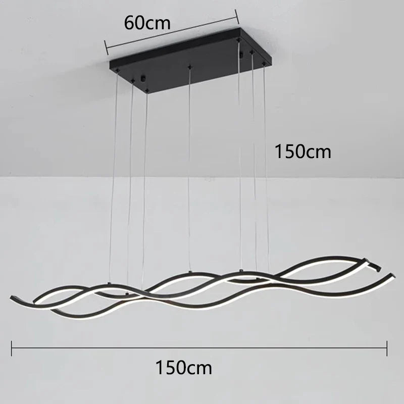 Afralia™ Modern LED Pendant Light Chandeliers for Living Room and Dining Room