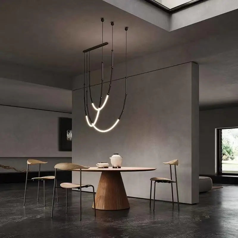 Afralia™ Bamboo Pendant Lights: Nordic Loft Stair LED Luminarias for Minimalism Decor