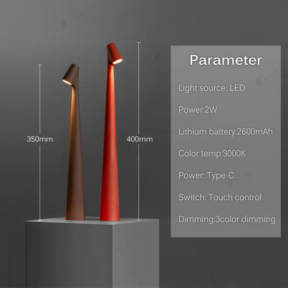 Afralia™ Touch LED Table Lamp: Rechargeable, Cordless, Portable.
