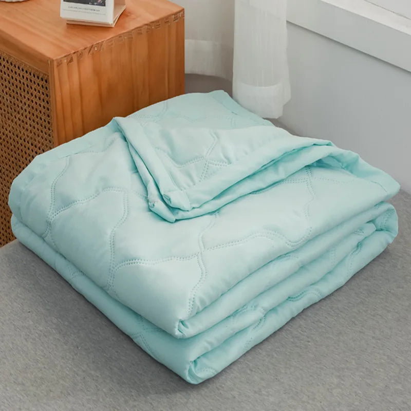 Afralia™ Summer Cool Quilt, Washed Cotton Single Air-Conditioned Blanket