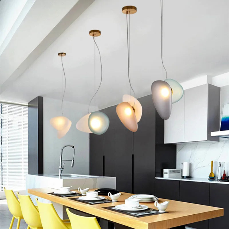 Afralia™ Glass Indoor Pendant Lights for Dining Room Kitchen Bar Shop