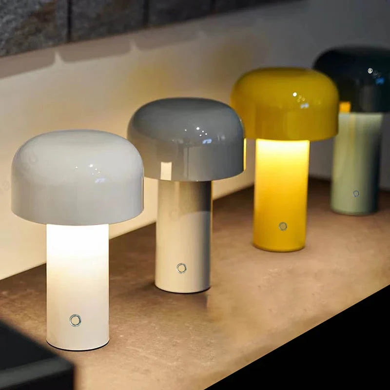 Afralia™ Mushroom Table Lamp - Wireless Touch Rechargeable Night Light