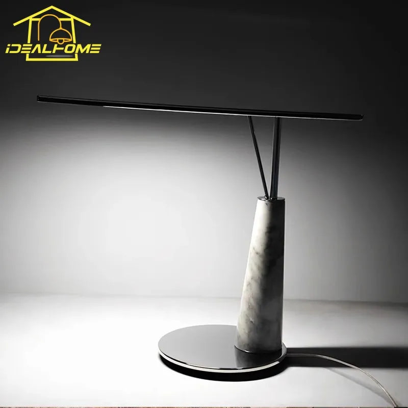 Afralia™ Marble Table Lamp LED Desk Light for Bedroom Living Room Study Space