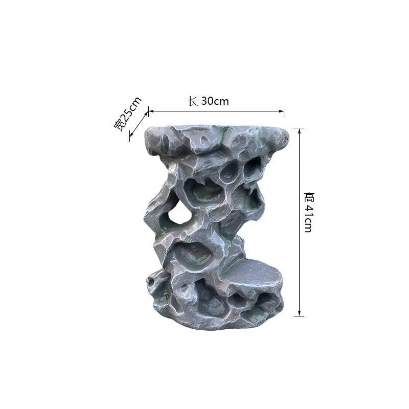 Afralia™ Chinese Resin Floor Flower Stand, Modern Minimalist Living Room Decor