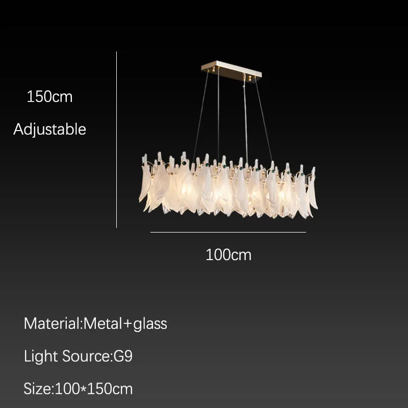 Afralia™ Cloud Mist Glass Chandelier with G9 Light Source - Luxury Home Decoration