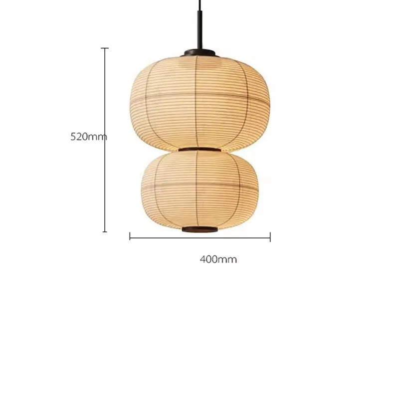 Afralia™ Japanese Wabi Sabi Fabric Pendant Light: Traditional and Creative Lighting for Dining Room
