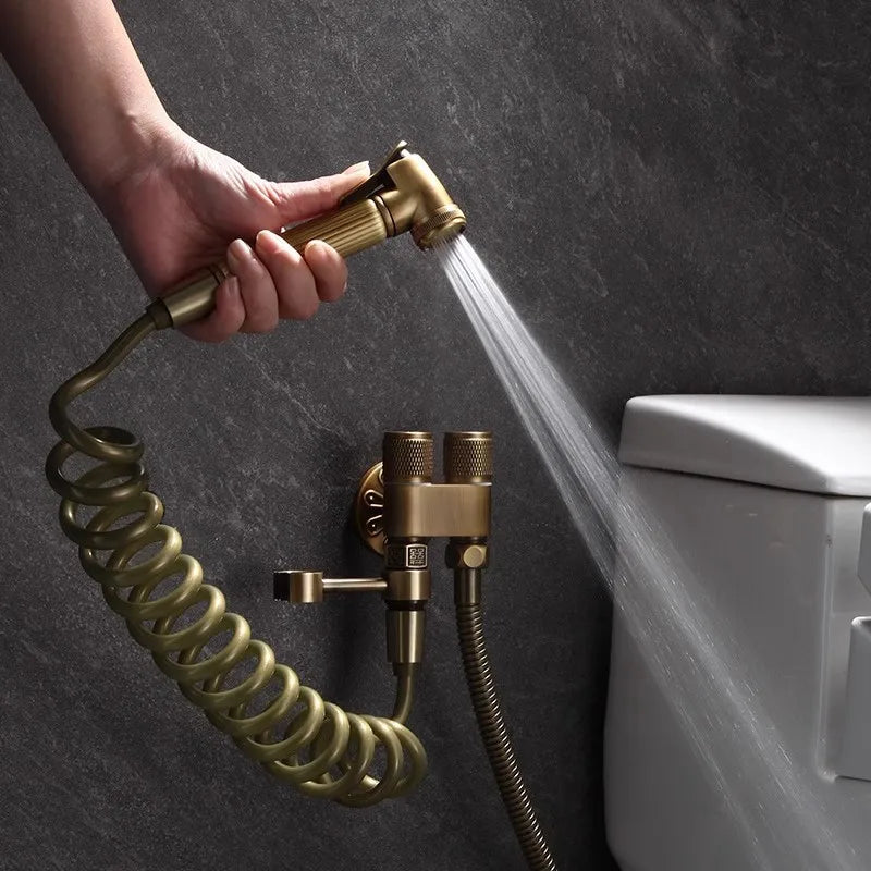 Afralia™ Antique Bronze Bidet Sprayer Set with High Pressure Gun