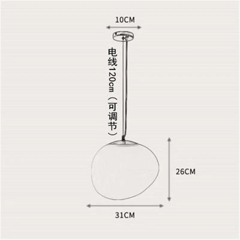 Afralia™ Gregg Glass Pendant Light, Modern LED Hanging Lamp for Dining Kitchen Loft