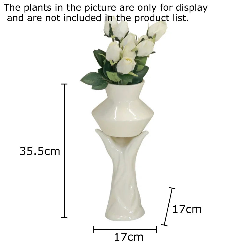 Afralia™ Floral Vase Desk Decoration Artificial Flowers Room Decor