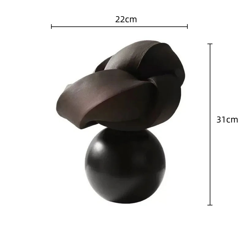 Afralia™ Silver Knot Twist Abstract Geometry Decor Figurine