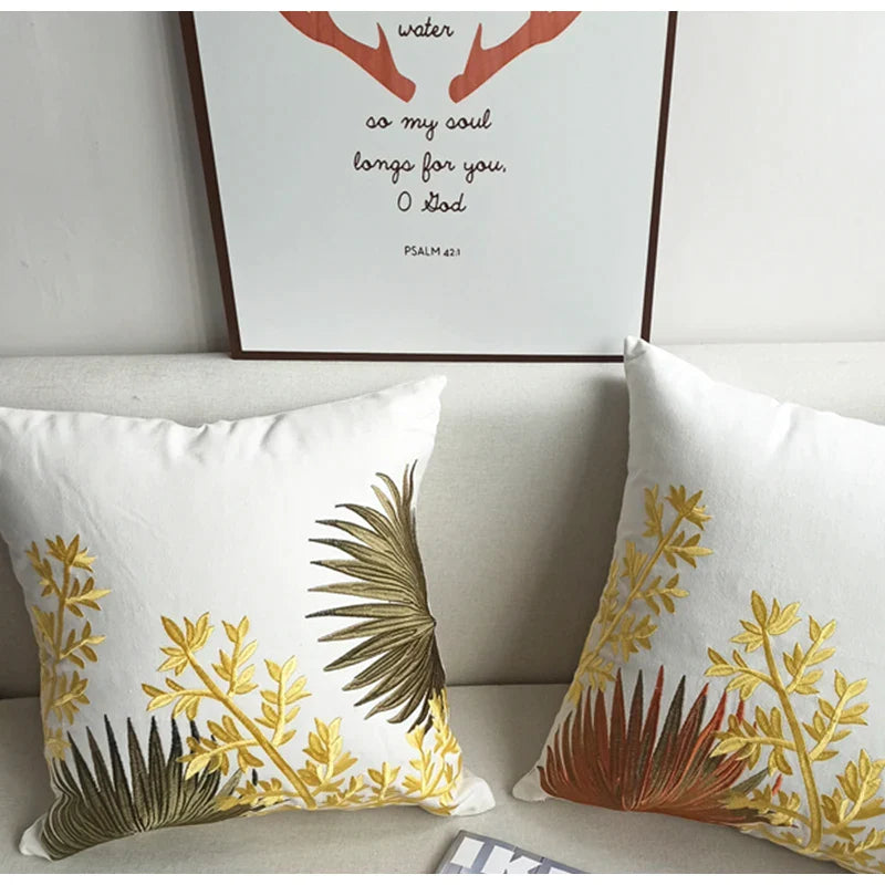 Afralia™ Toucan Embroidery Ethnic Style Cushion Cover, 45x45cm