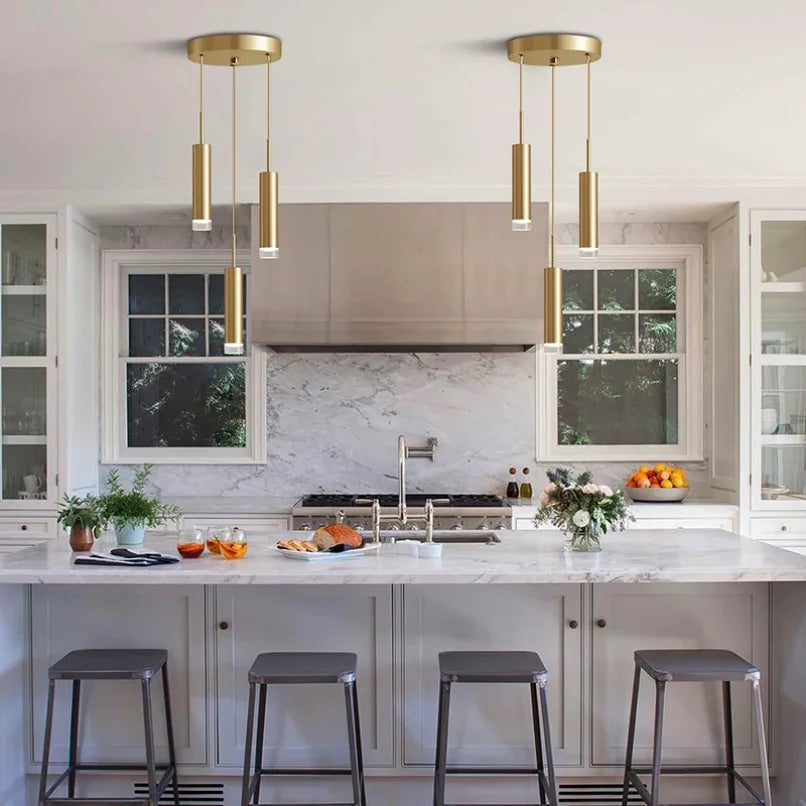 Afralia™ Modern Tube LED Pendant Light for Bedroom, Hotel, and Restaurant Decoration