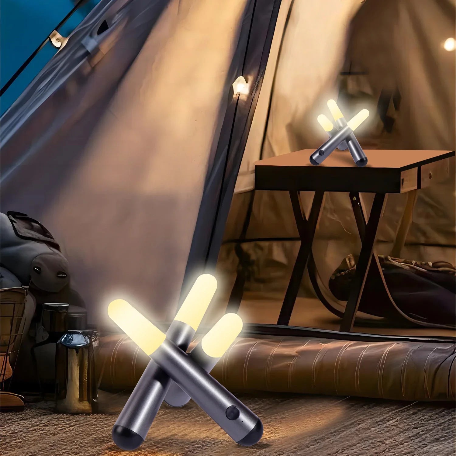 Afralia™ Rechargeable LED Lantern: 4 Light Modes, Simulated Bonfire Night Light