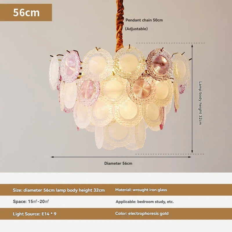 Afralia™ French Crystal Pendant Chandelier Light with Glass Crystals