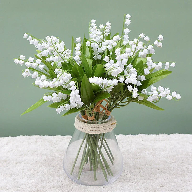 Afralia™ Bellflower Artificial Flowers Handmade Home Wedding Decoration Bouquet