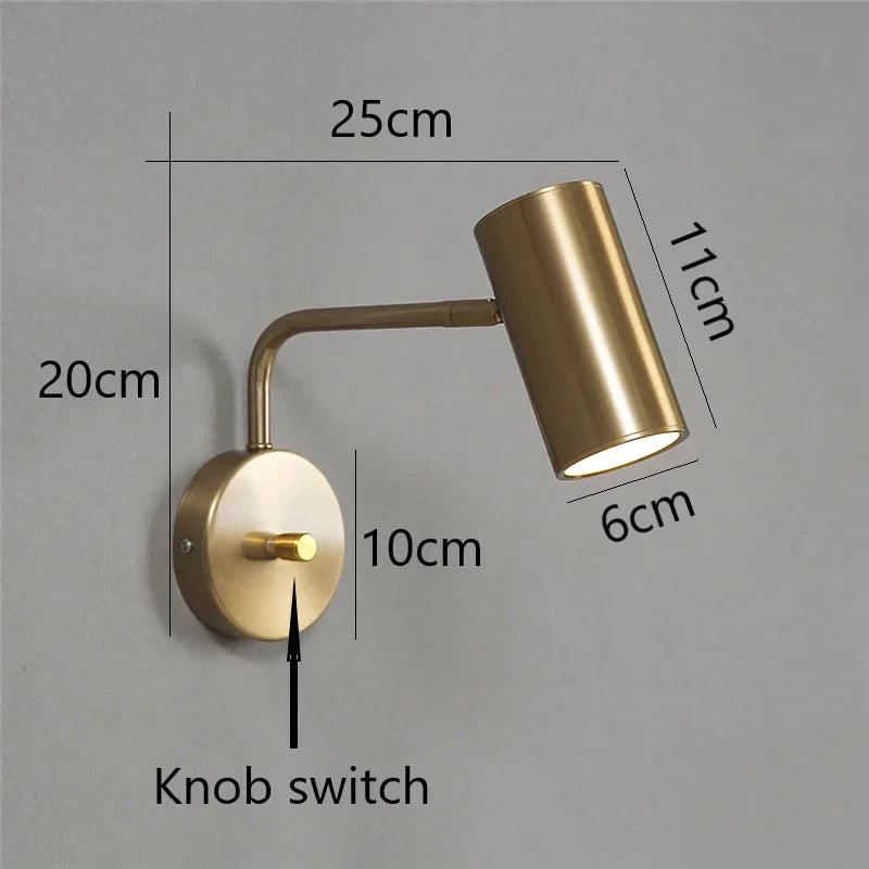 Afralia™ LED Rotatable Wall Lamps Black Gold White Sconce