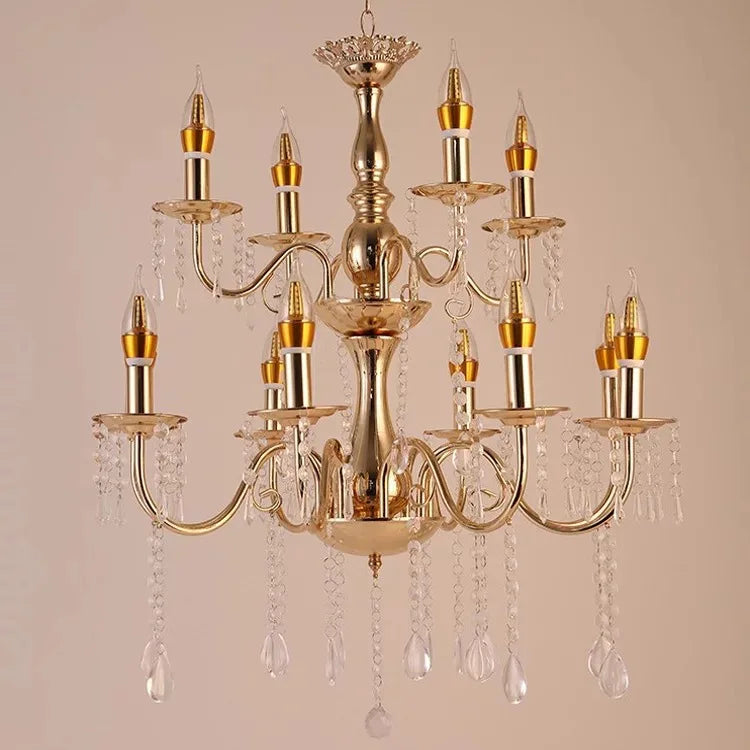 Afralia™ French Gold Iron Art Pendant Lantern for Wedding Pavilion Decoration