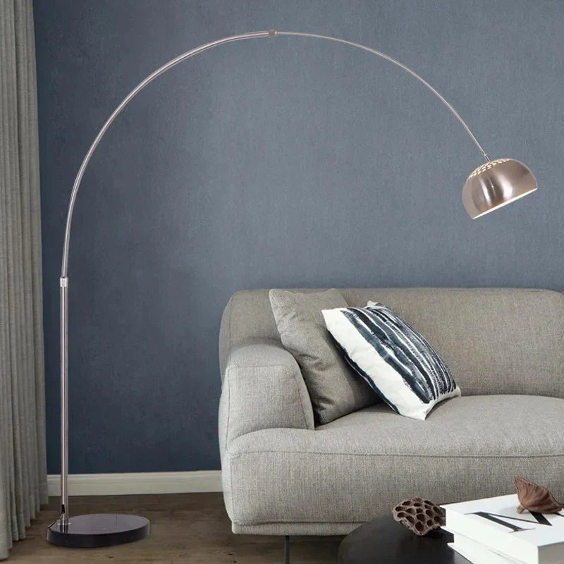 Afralia™ Marble Fishing Floor Lamp | Adjustable Modern Minimalist Lighting for Living Room