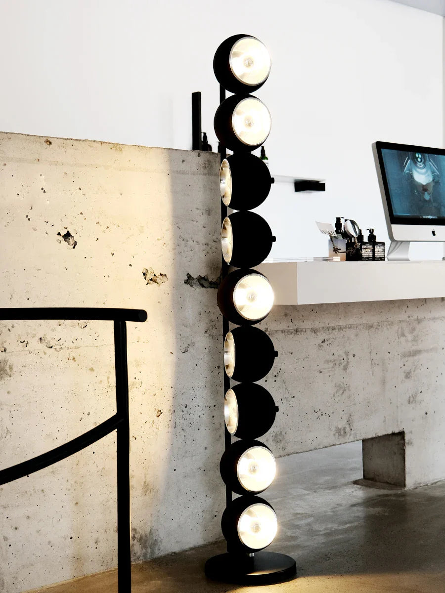 Afralia™ Metal Ball Floor Lamp: Modern Minimalist Black Standing Light for Living Room