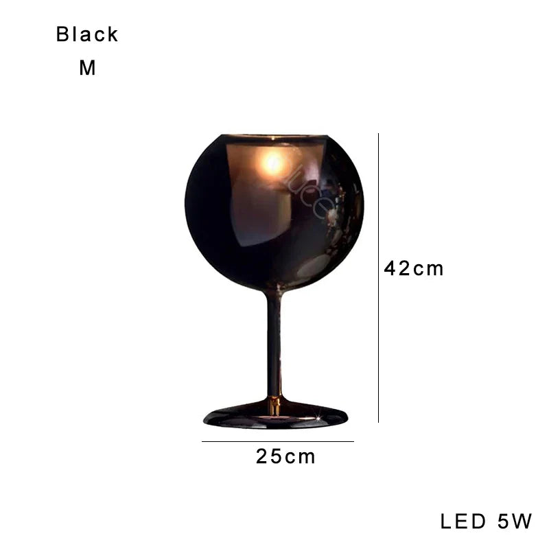 Afralia™ Gold Chrome Glass Table Decor Lamp for Luxury Living Room, Villa, Store, Cafe