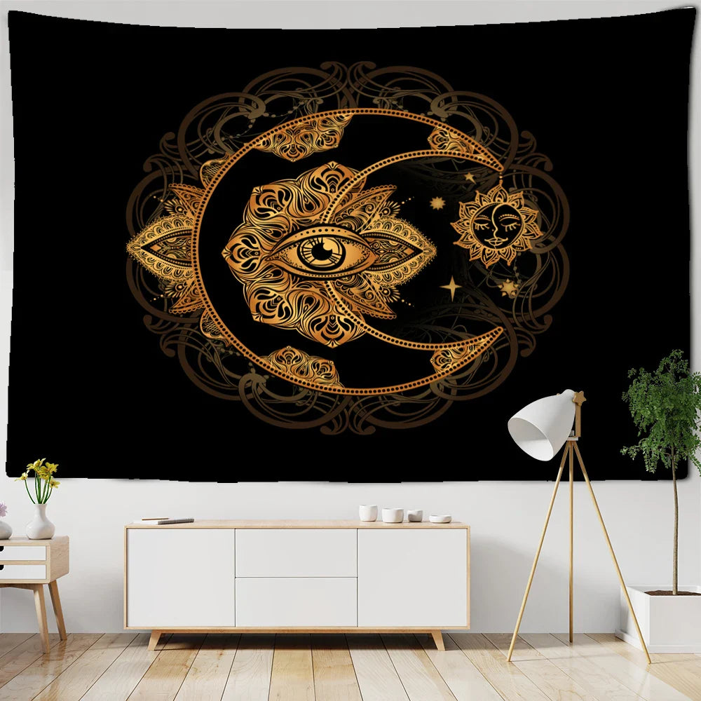 Afralia™ Psychedelic Eye Tapestry Hippie Wall Hanging for Mysterious Room Decor