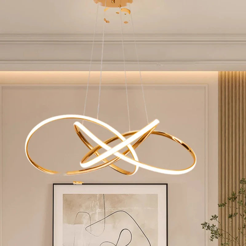 Afralia™ Modern Pendant Light: Indoor LED Chandelier Ceiling Lamp - Decorative Dining Room Lighting