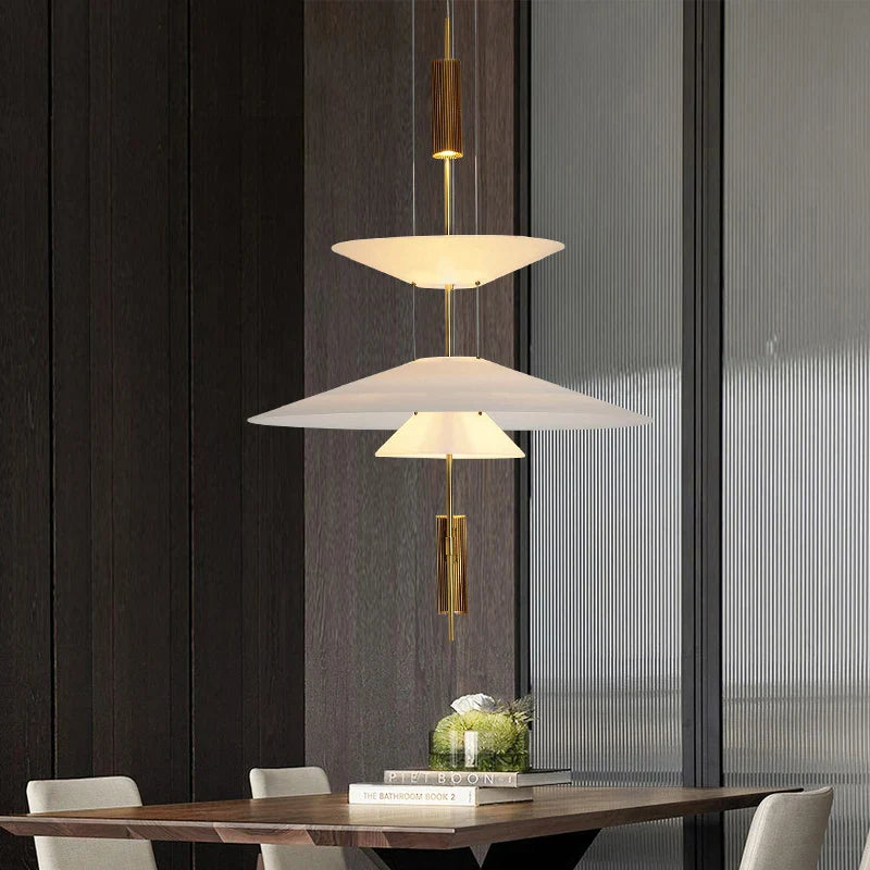 Afralia™ UFO LED Chandelier Pendant Light for Dining Living Room Bar - Modern Saucer Design