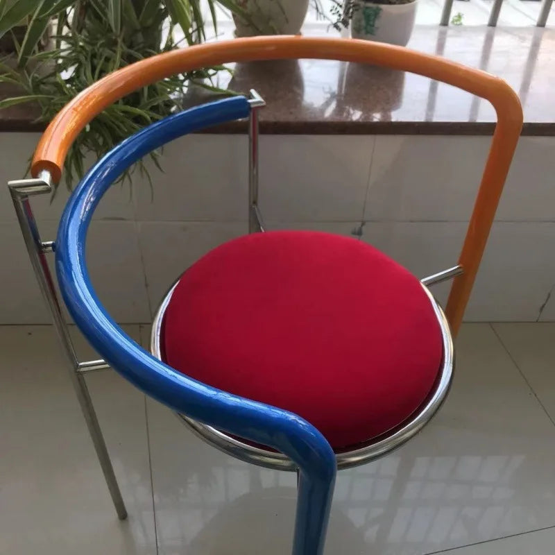 Afralia™ Stainless Steel Modern Living Room Chair Baby Dining Restaurant Hotel Furniture