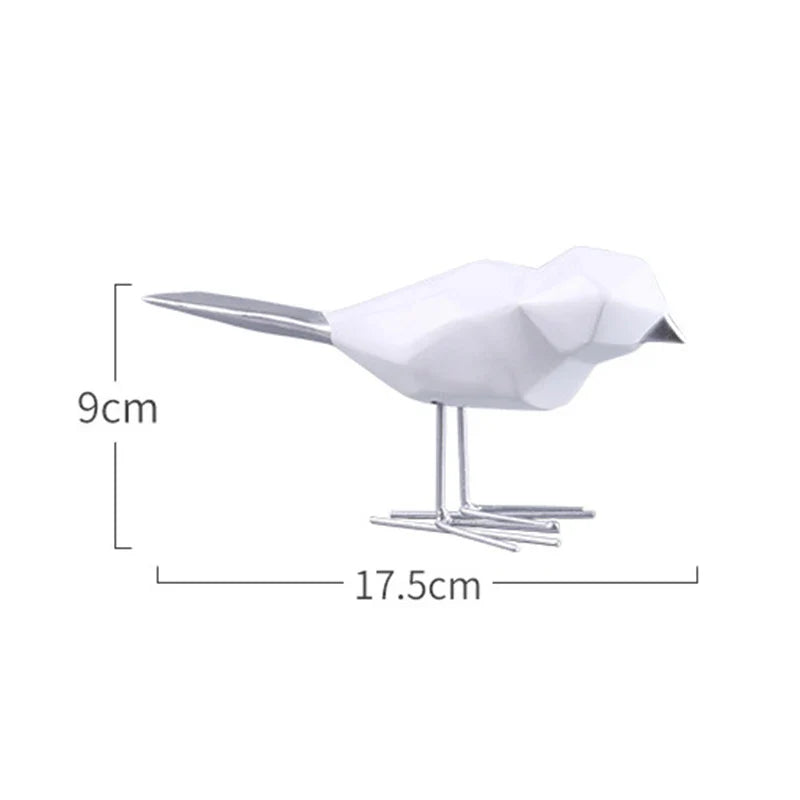 Afralia™ Resin Bird Figurine: Modern Geometric Origami Animal Statue for Home & Office Decor