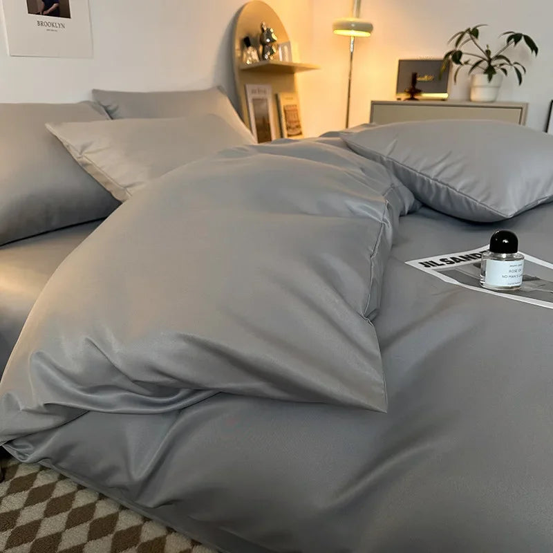 Afralia™ Summer 2025 Nude Skin-Friendly Bed Sheet Set for Double-Sided Sleeping