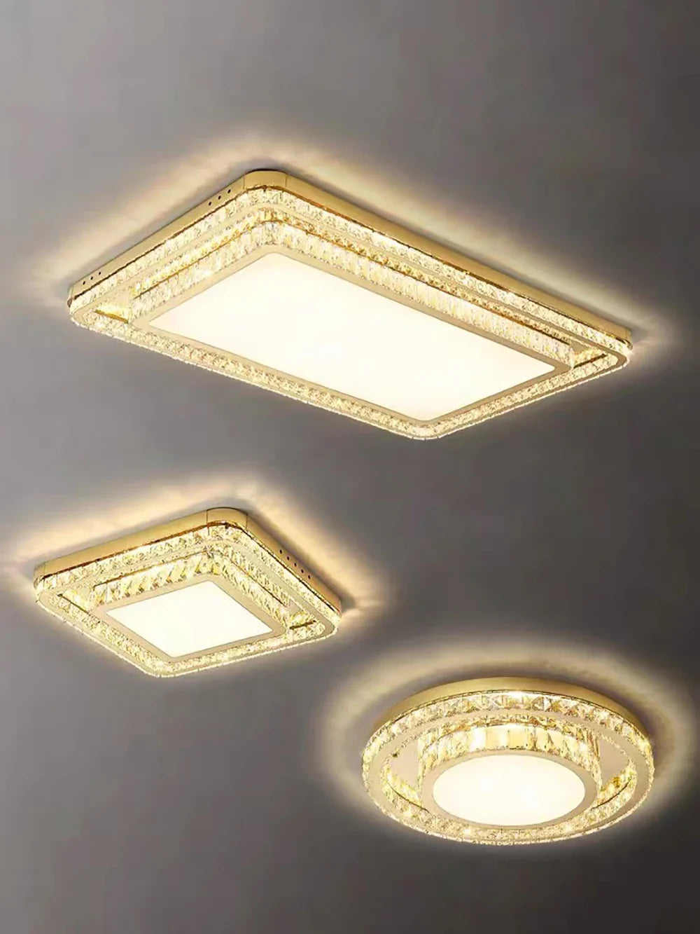 Afralia™ Crystal LED Ceiling Chandelier - Luxe Rectangular Design for Stylish Home Decor