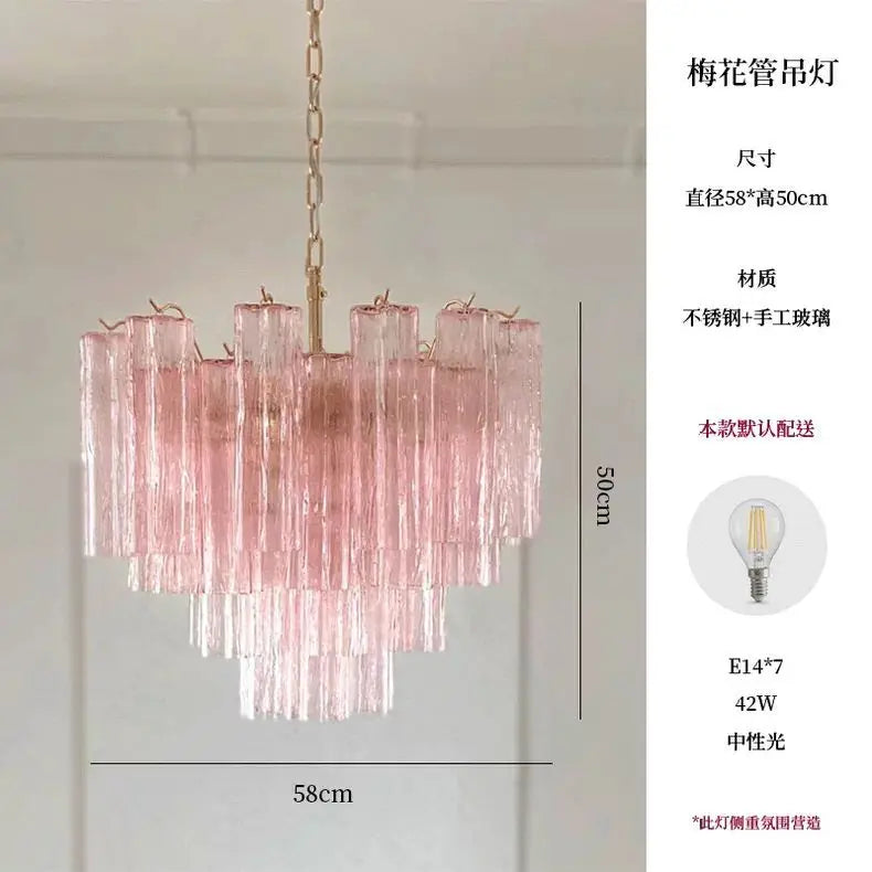 Afralia™ Colorized Glass LED Chandelier for Living Room Kitchen Bedroom