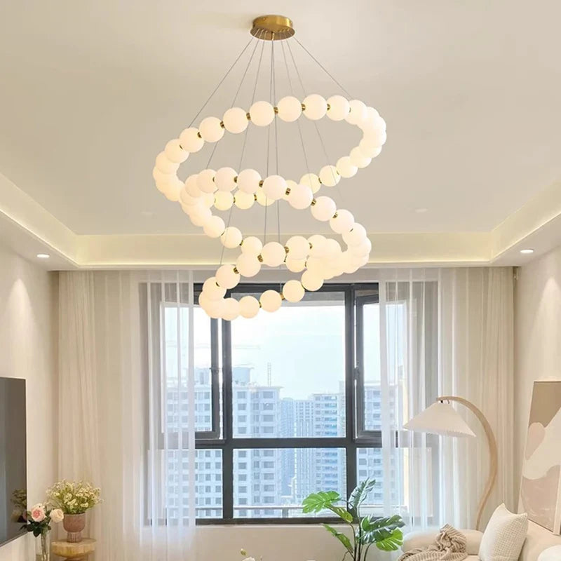 Afralia™ Modern LED Pendant Light Chandeliers for Living & Dining Room Decor
