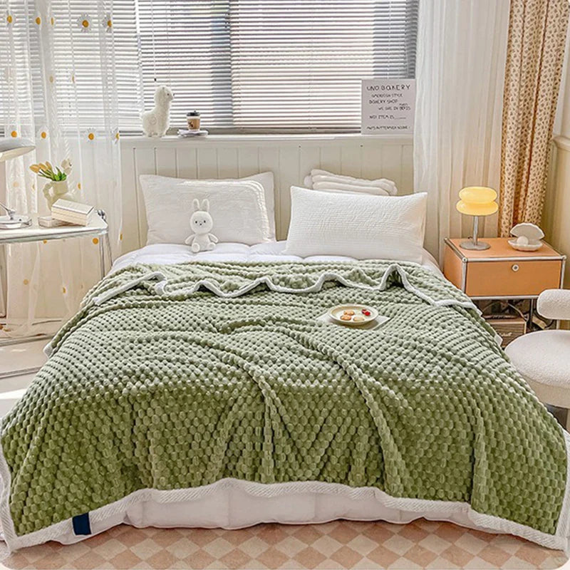 Afralia™ Pineapple Shape Golden Turtle Velvet Summer Blanket