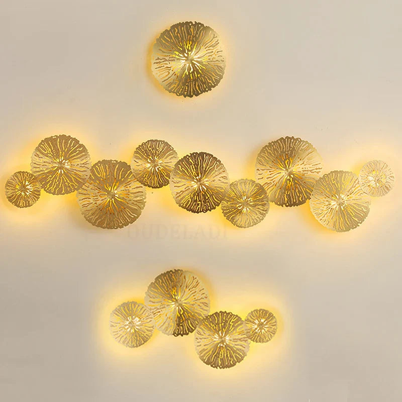 Afralia™ Lotus Leaf LED Wall Sconce - Copper Industrial Luminaire