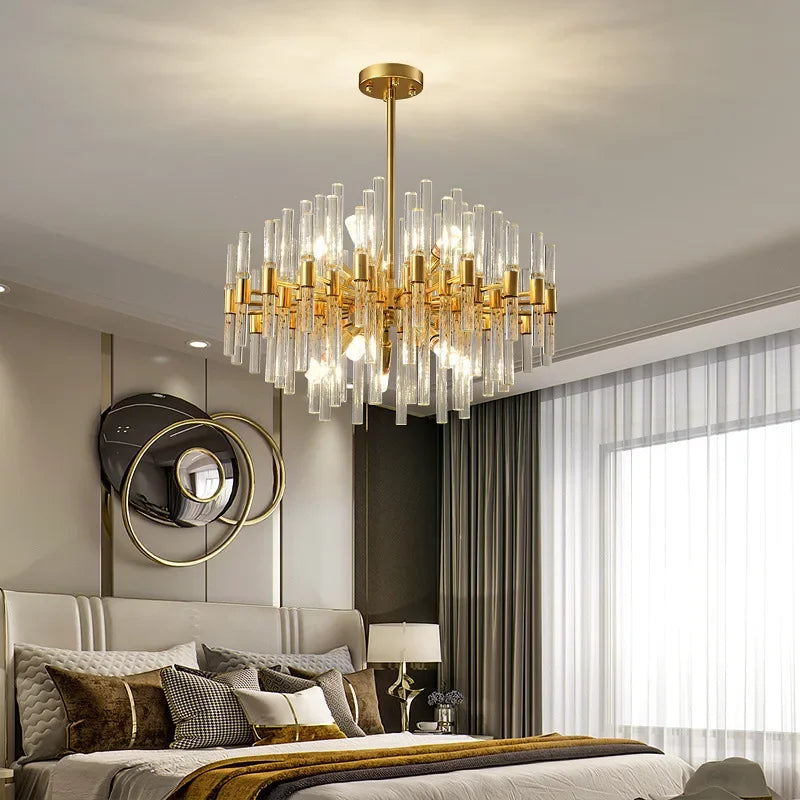 Afralia™ Nordic Crystal Chandelier Ceiling Light for Home Decor