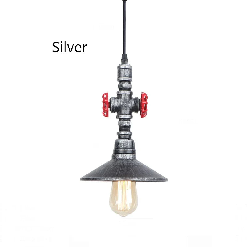 Afralia™ Industrial Retro Loft Pipe Iron Pendant Lamp for Dining Bar Restaurant Club